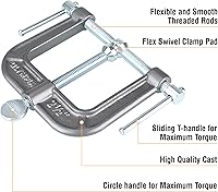 Vista 4 de Olympia Tools Abrazadera de ribete de 3 vías, 38-192, negro