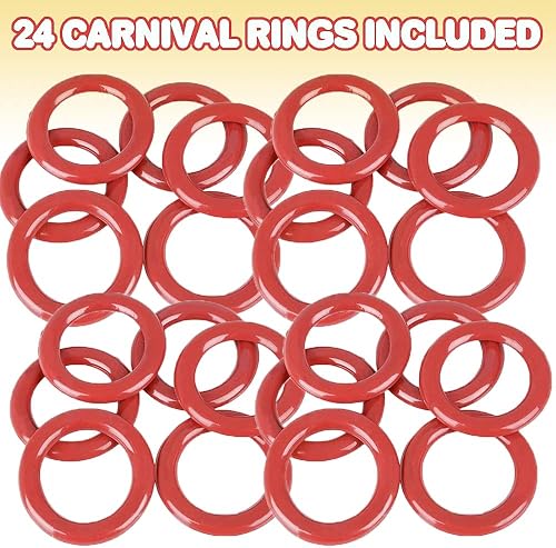 Miniatura 2 de Anillos de plástico de carnaval  Paquete de anillos de 24 a 2.5 pulgadas para lanzar anillos, divertidos juguetes de objetivo, recuerdos geniales de