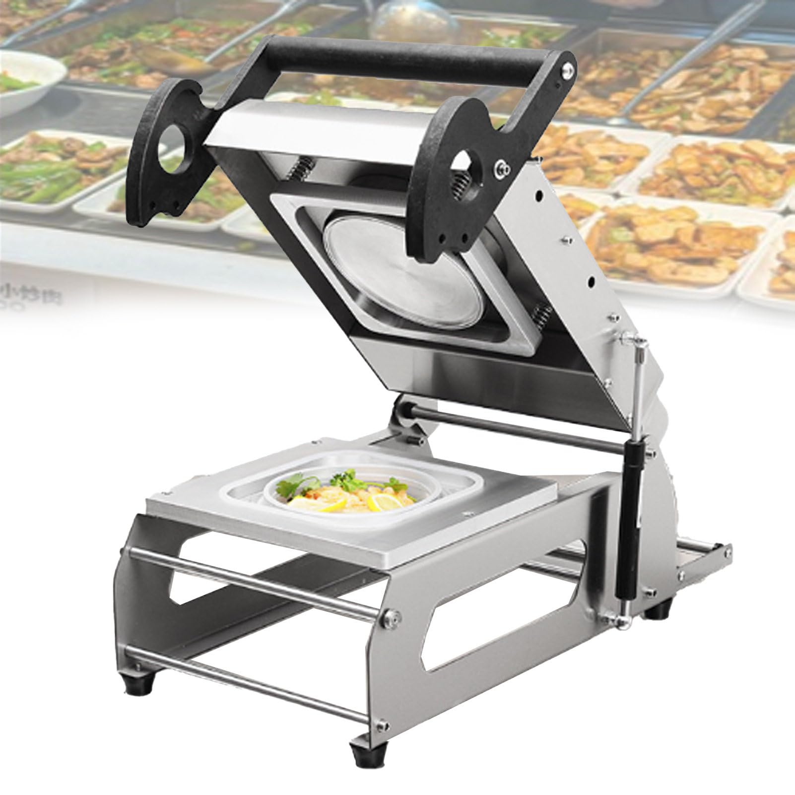 Sigillatrice Manuale per Vassoi di Contenitori Alimentari, Macchina Termosigillatrice Commerciale per Vassoi di Carne, Larghezza del Rotolo di Pellicola 180 Mm, per,150