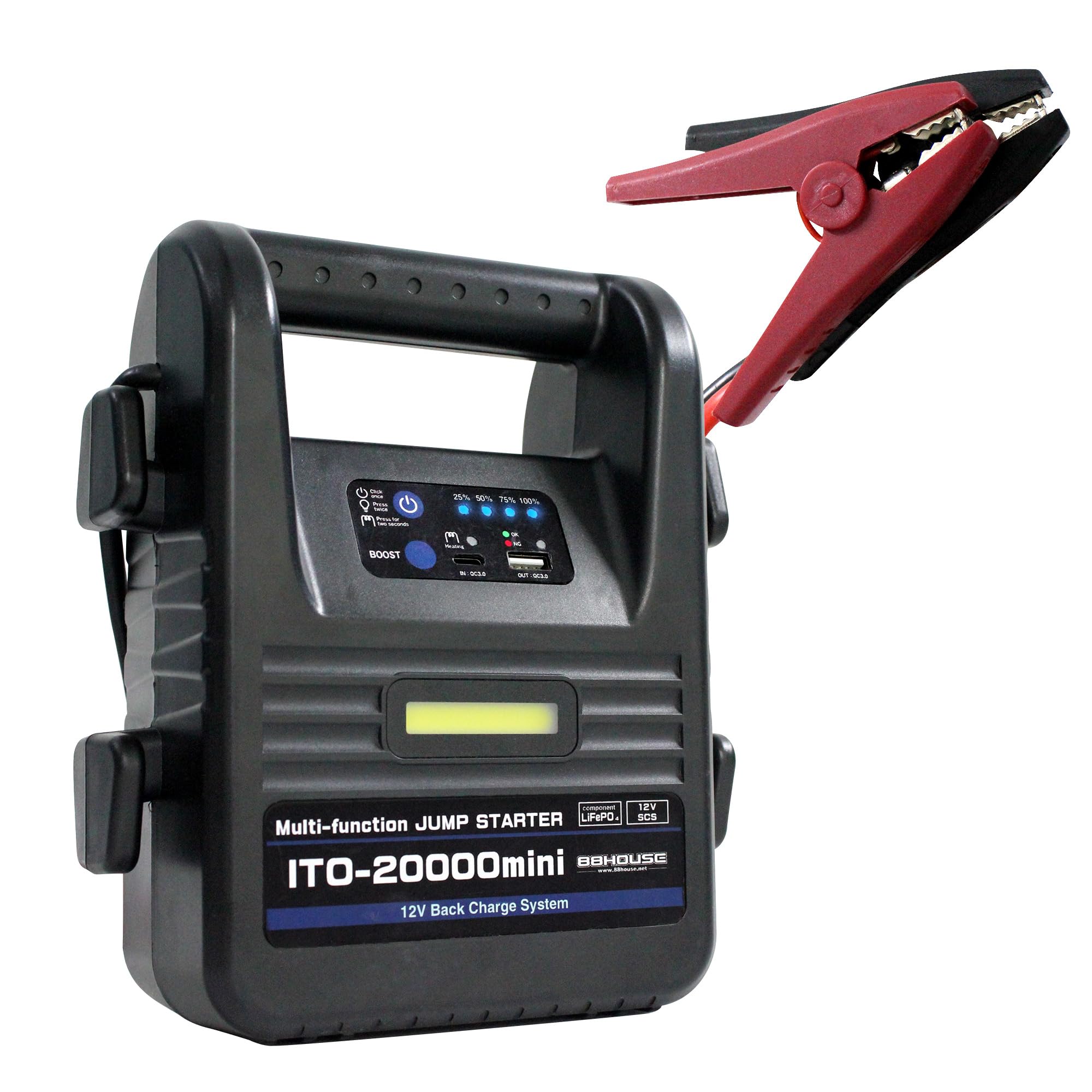 Amazon | 88HOUSE ジャンプスターター 12V 大容量 修理対応可 20000mAh