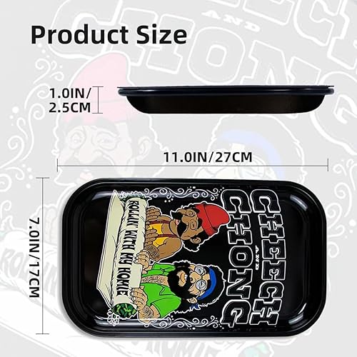 Miniatura 2 de Bandeja de metal con tapa magnética suave de PVC, bandeja negra con cubierta de tapa, bandeja decorativa grande y bonita para decoración del hogar,