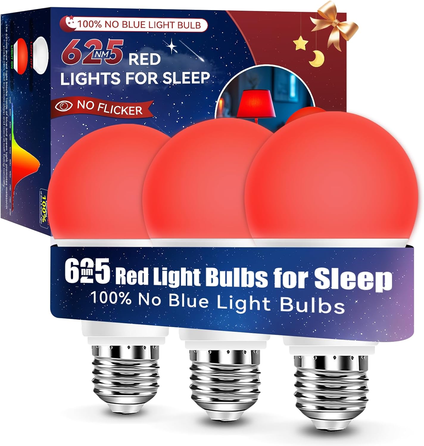 Amber or Red-Hued Light Bulbs