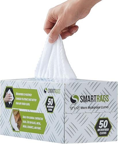 Miniatura 3 de Arkwright Smart Rags in Box - Paños sin pelusa trapos de microfibra reutilizables para limpiar limpiar el polvo en casa oficina tiendas de