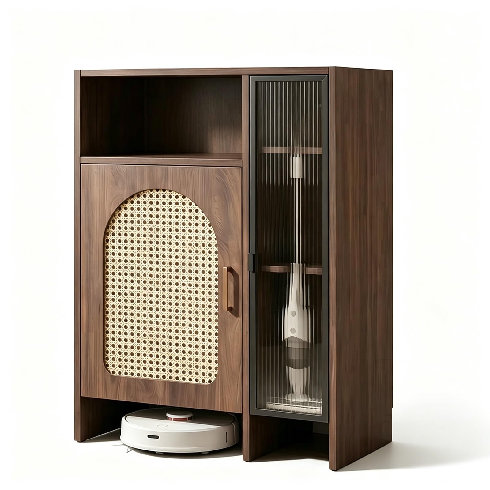 FNXBDPA Sweeping Robot Stand Cabinet, Side Table with Storage Cabinet
