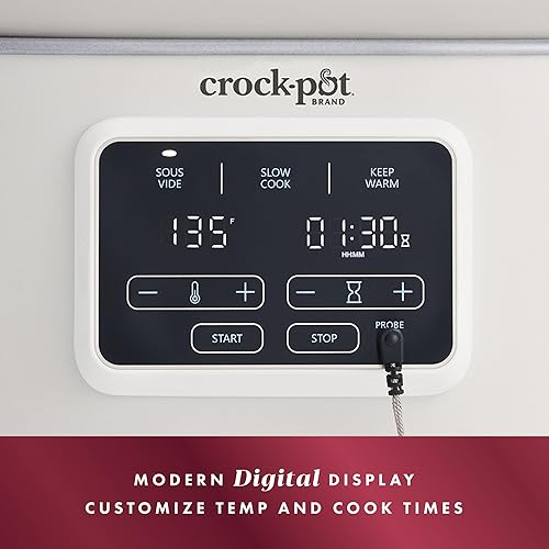Miniatura 5 de Crock-Pot Programmable 6-Quart Slow Cooker with Sous Vide, Oat Milk
