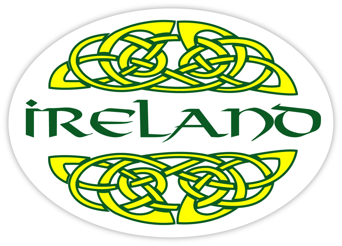 Irish Gifts - Yellow Celtic Design with Ireland