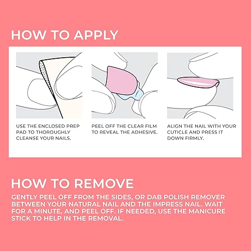 Miniatura 3 de KISS imPRESS - Kit de uñas cortas de gel a presión, tecnología PureFit, color liso Amarillo, sin esmalte, con una almohadilla de preparación, lima