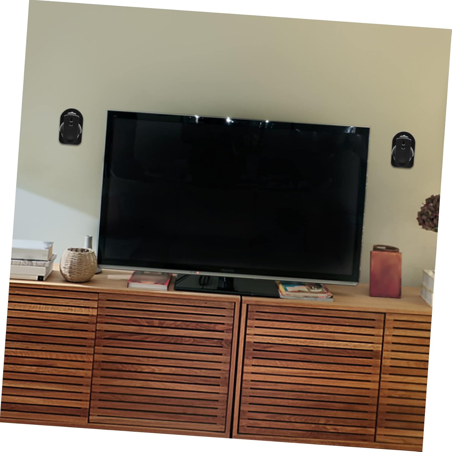 6sets Surround Sound Wall Mount Bracket Speaker Mounts for Home Theater Easy Installation for Living Room Bedroom Kitchen and Workout Spaces