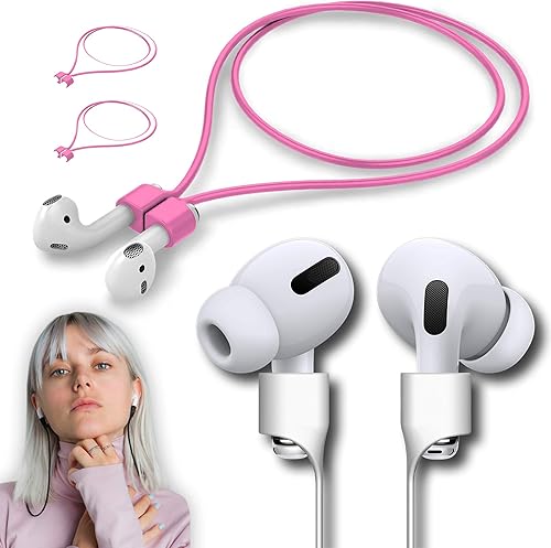Correa magnética ultra fuerte para Airpod Pro, cordón deportivo antipérdida, compatible con Airpods de 3 y 2 generación Pro 3 2 1 (3 rosa)