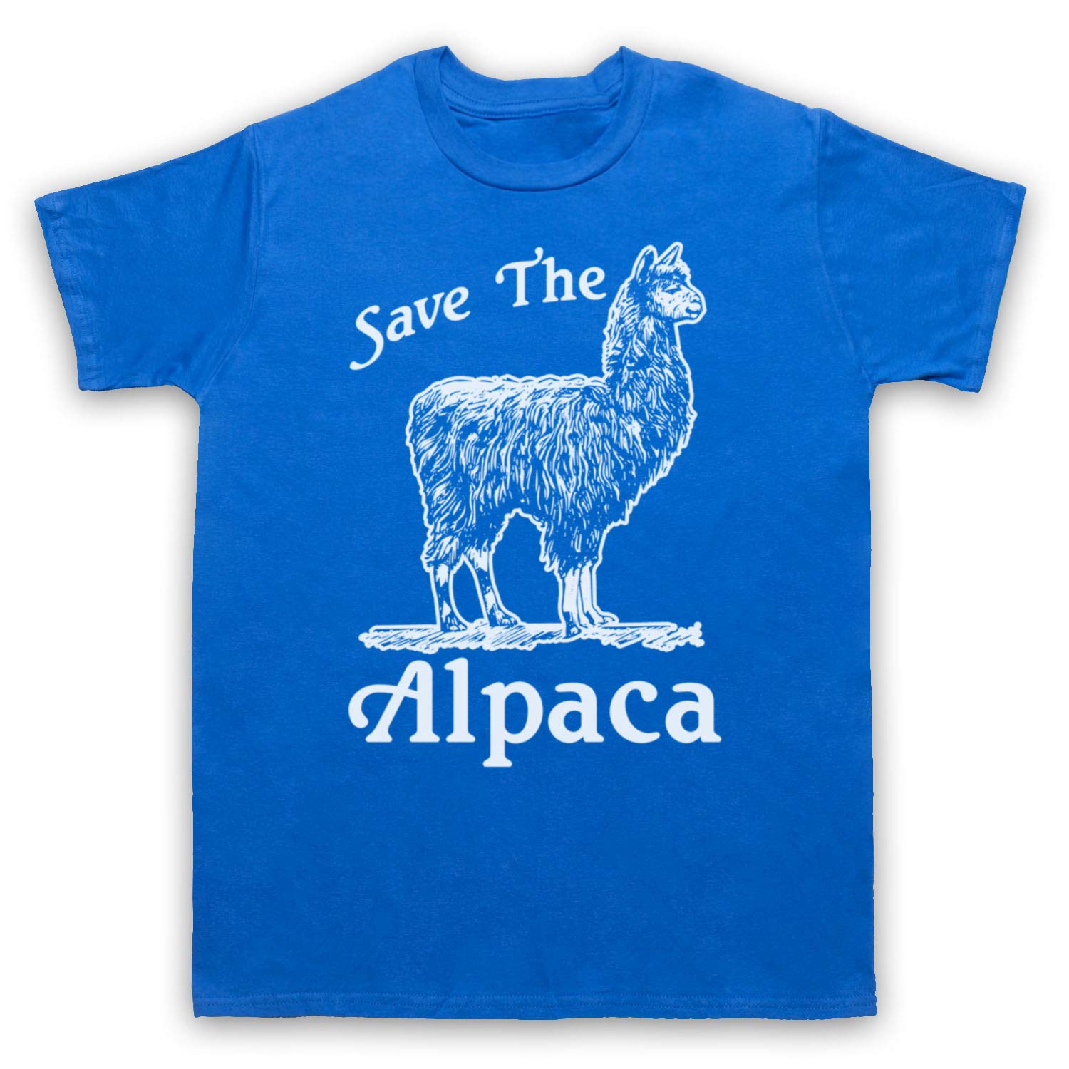 T-shirt Save The Alpaca pour hommes en coton protestation
