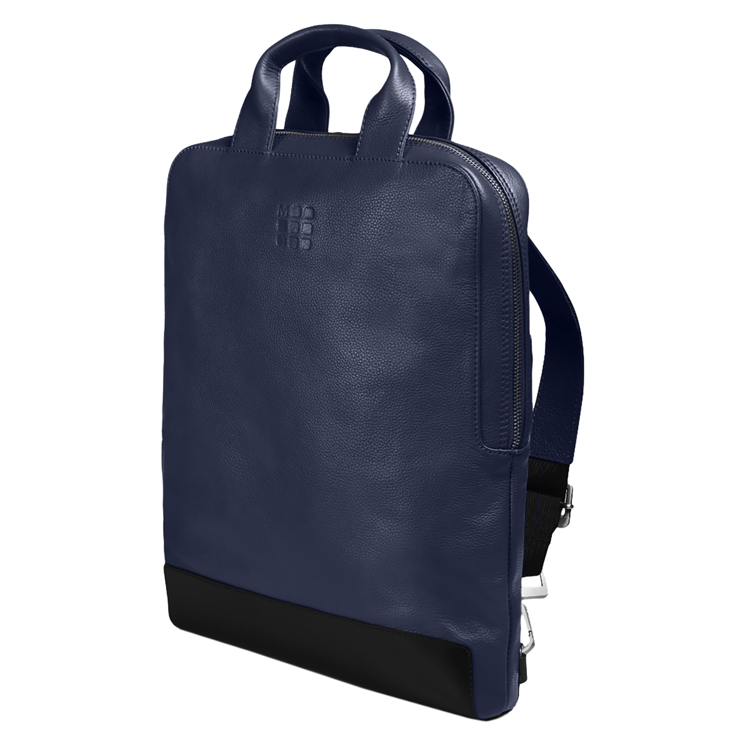 Moleskine Device Bag Collezione Classic Leather, Borsa Porta PC Verticale in Pelle, Zaino Porta PC per Laptop, Notebook, iPad, Computer fino a 15'', Dimensioni 30 x 8,5 x 40 cm, Colore Blu Zaffiro