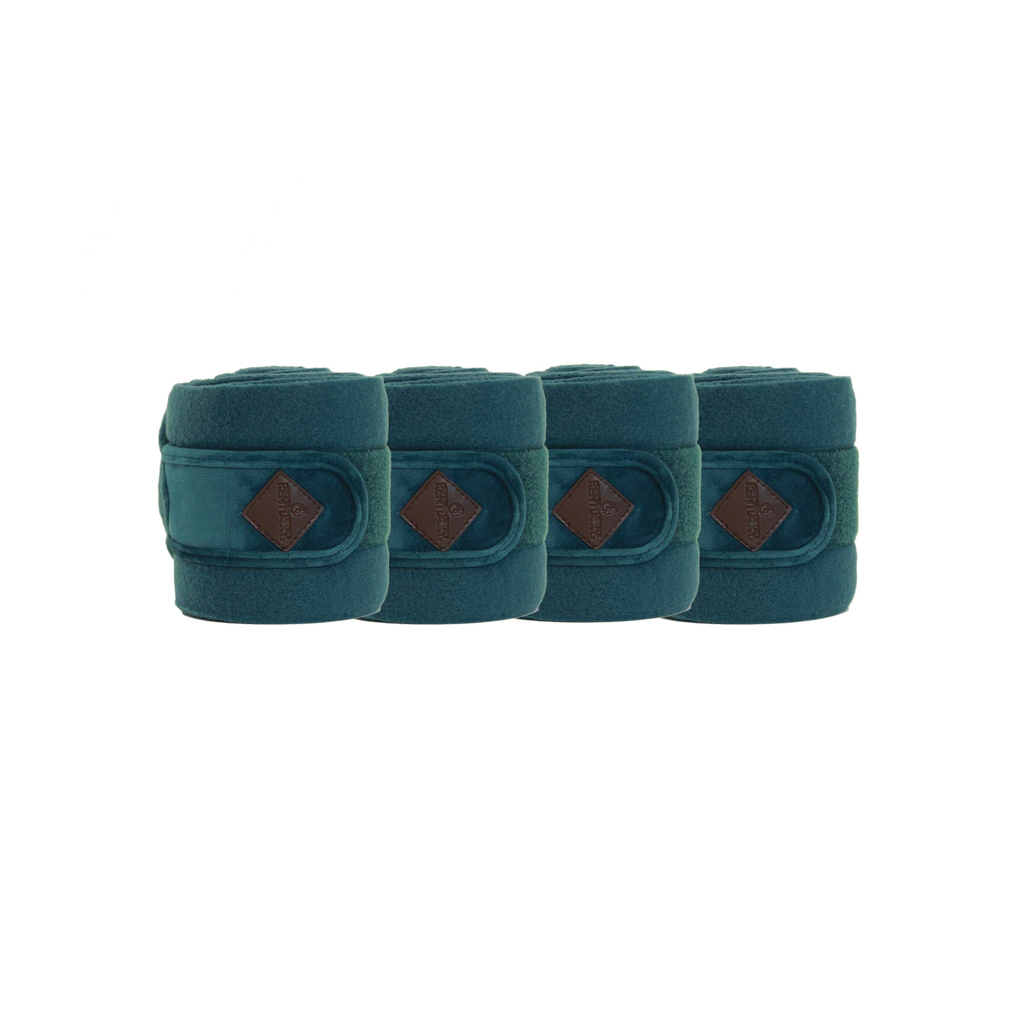 Kentucky Horsewear Bandages en polaire velours émeraude