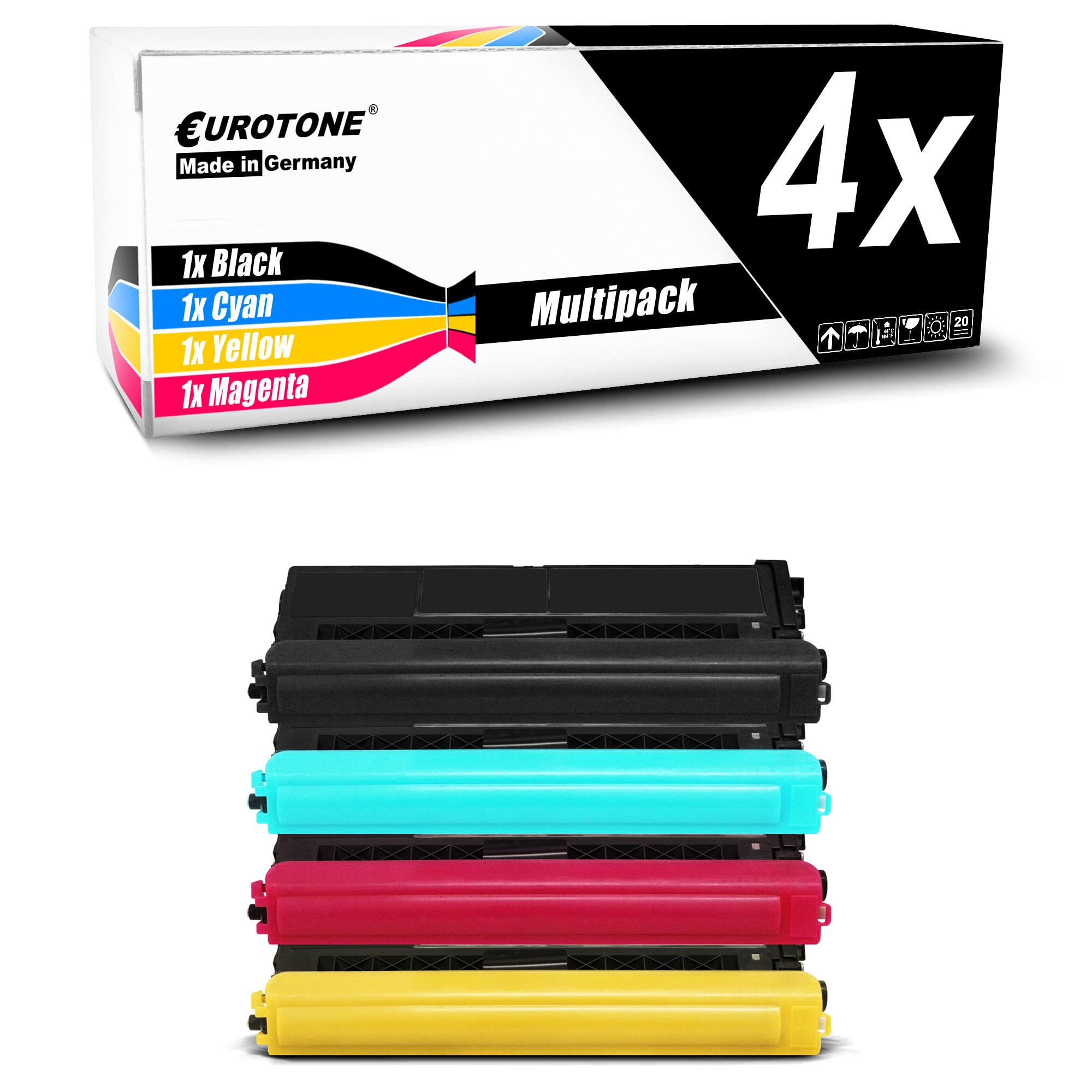 Eurotone Toner XXL 4X toner kompatybilny jako zamiennik do Brother HL-4570CDWT HL-4570CDW zamiennik TN-328 Black Cyan Magenta Yellow