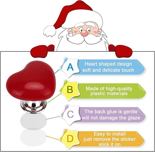 Miniatura 10 de Botón de inodoro en forma de corazón, manija adhesiva para cajón, botón de presión para tanque de inodoro, botón para inodoro de uñas, botón de