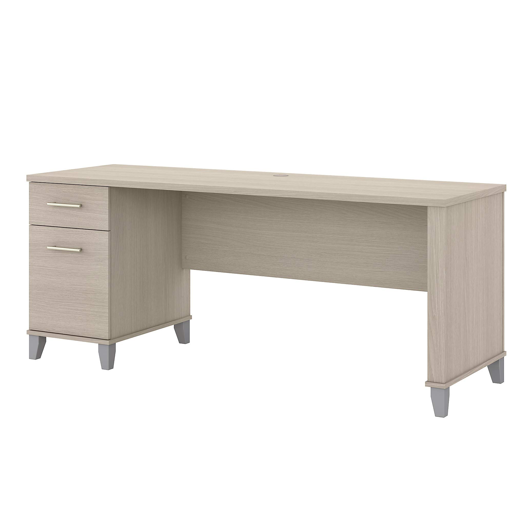 Bush Furniture Somerset 72W Office Desk with Drawers in Sand Oak