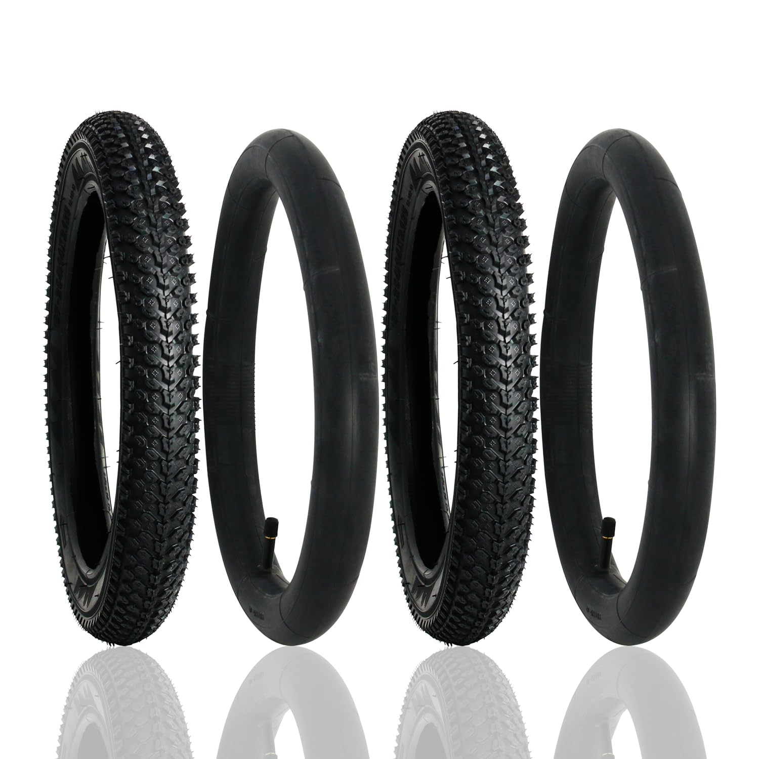 Zhuge 2Pcs 14 Inch Bike Tire 14 x 2.125(57-254) 32mm Valve Heavy Duty Bike Tire Tube for Replacement Electric Scooters and E-Bike Tires Kids Bike Replacement Tires and Inner Tubes