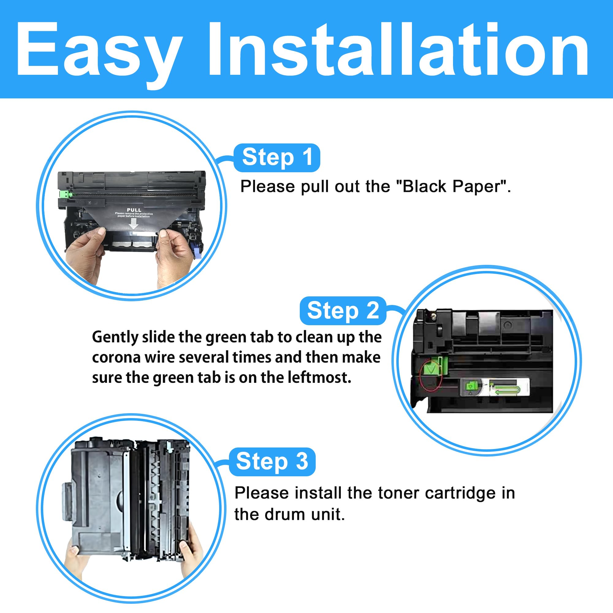 LCL TN3480 TN3430 TN-3480 TN-3430 8000Pagine DR3400 DR-3400 (1 Toner + 1 Tamburo) Compatibile con HL-L5000D HL-L5100DN HL-L5100DNT HL-L5200DW HL-L5200DWT HL-L6200DW HL-L6200DWT HL-L6250DW HL-L6250DN