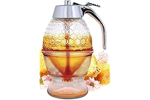 Hunnibi No Drip Glass Honey Dispenser