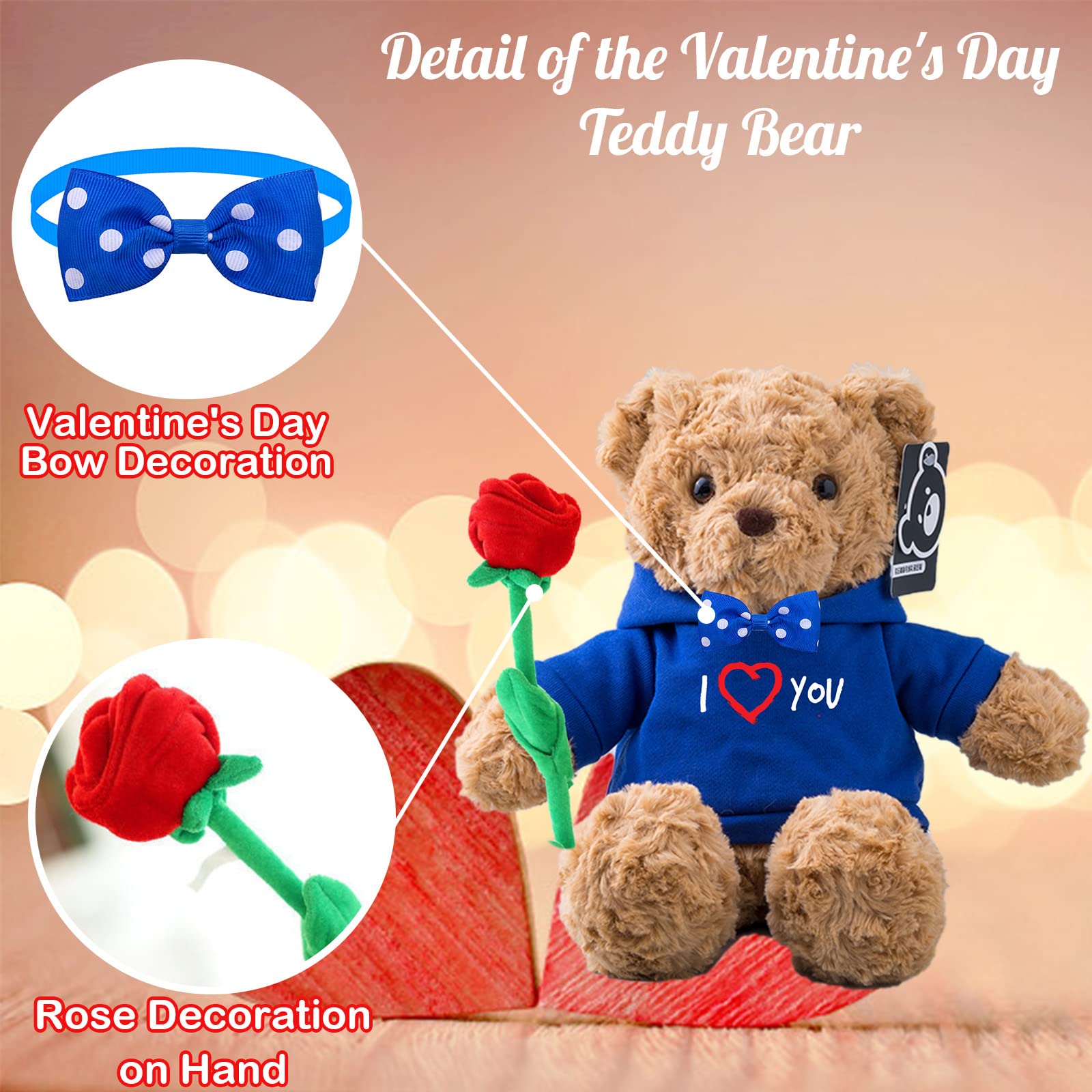 Individueller Kuschel-Teddy Mit Foto & Text – Perfekt Als Geschenk Für Sie & Ihn Zu Valentinstag, Weihnachten Oder Geburtstag