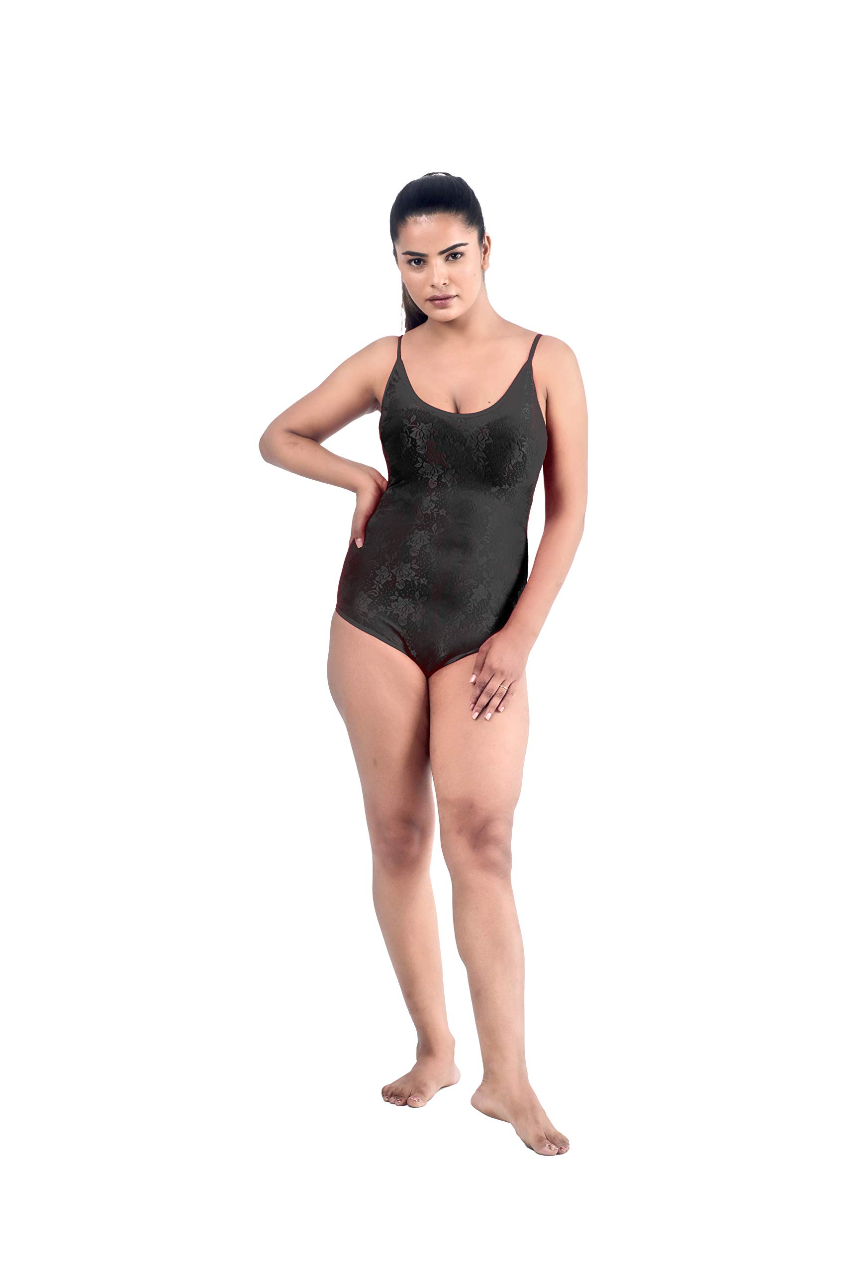 embrave Net One Piece Swimsuit for Women Swimwear Beachwear Swim Suit, Free Size, Black-picture-12