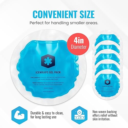 Miniatura 5 de Paquete de hielo de gel reutilizable  paquete de calor para terapia de compresión en frío y caliente por icewraps paquete de gel flexible redondo de