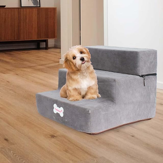 Foto 4 de 8 de JISADER Escalera Suave para Perros Escalera Antideslizante Cubierta de Cremallera Extraíble para Sofá Cama…