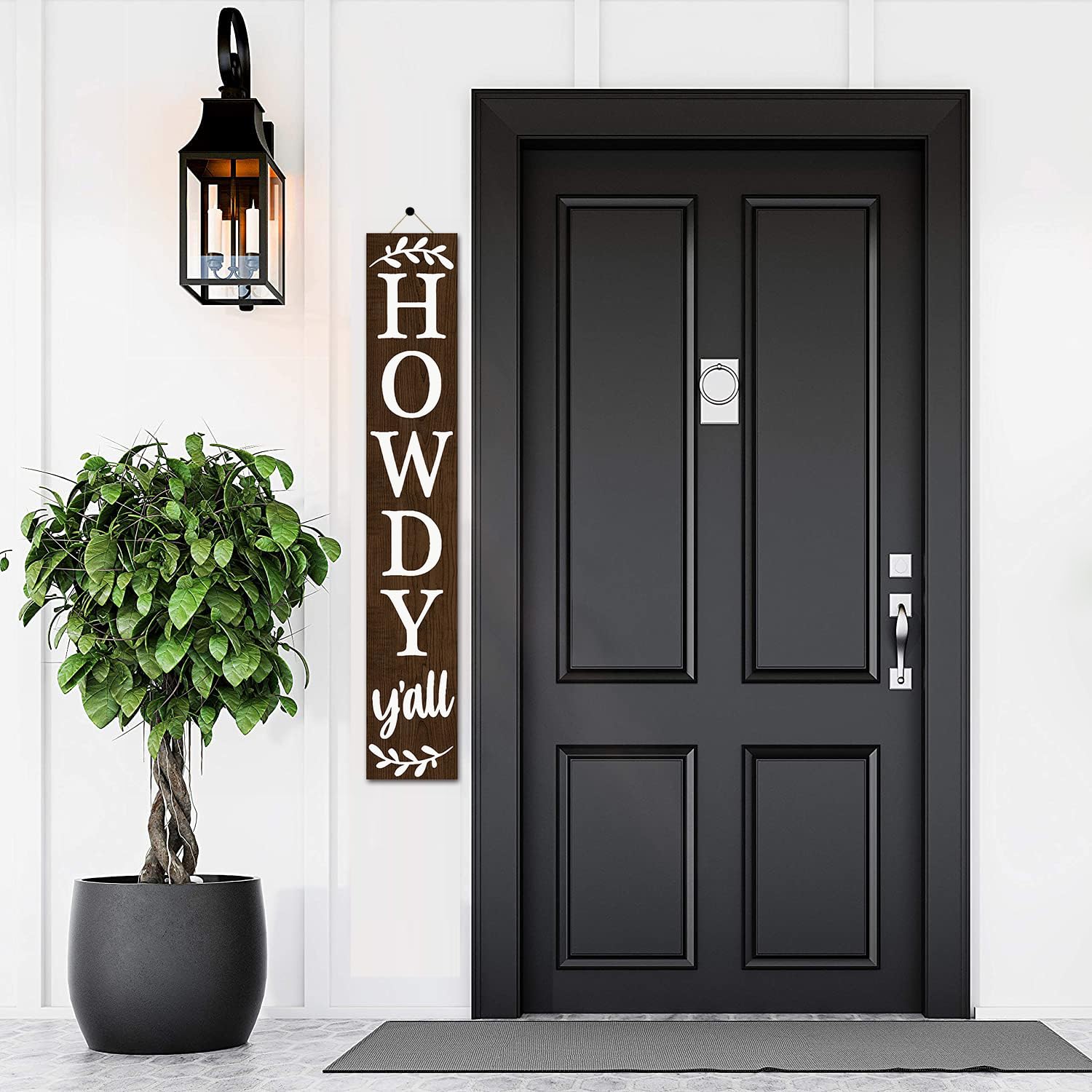 Howdy Cartello Di Benvenuto In Legno Western – 'All Y All Are Welcome But You Gotta Act Right' – Decorazione Parete Per Ingresso, Portico, Camera - 4
