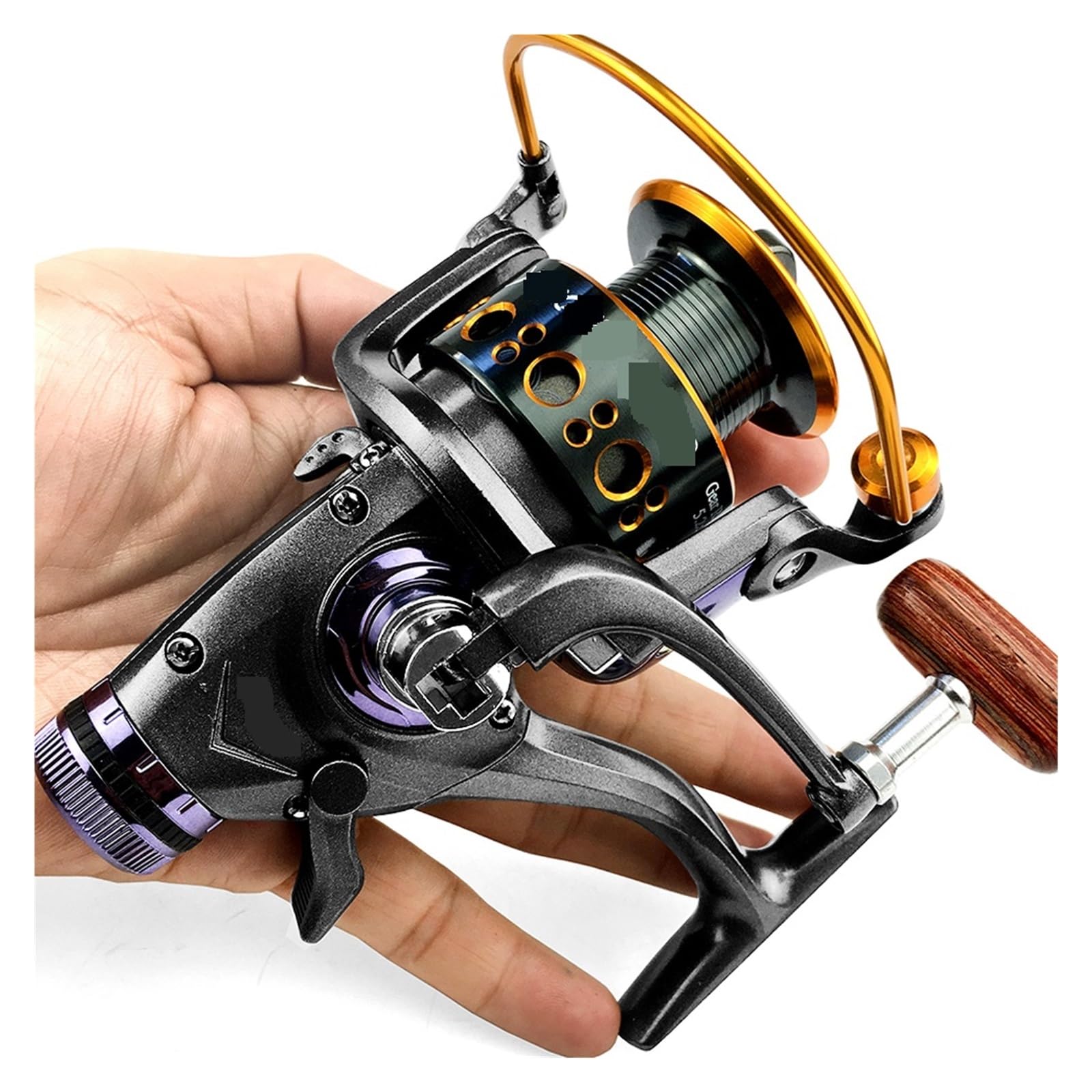 Kołowrotek z podwójnym hamulcem Mocny kołowrotek spinningowy Carretilha De Pesca Molinete Kołowrotki Trolling Accesorios Mar Solidny I Lekki