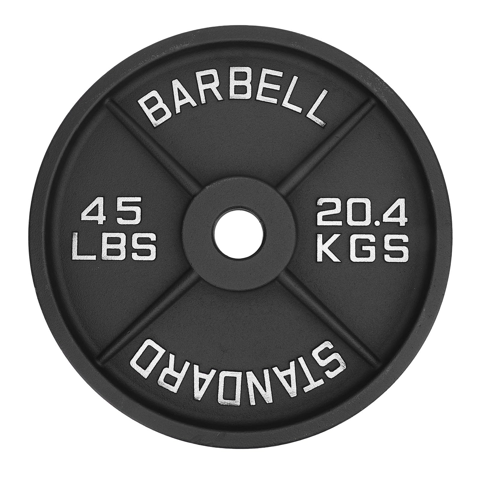 45lb Sztanga Talerz, Stop Stali Żeliwny Talerz Obciążeniowy do | 4 żebra dla Lepszego Chwytu, Trwałe do Podnoszenia Ciężarów, Domowej Siłowni lub fitnessu.