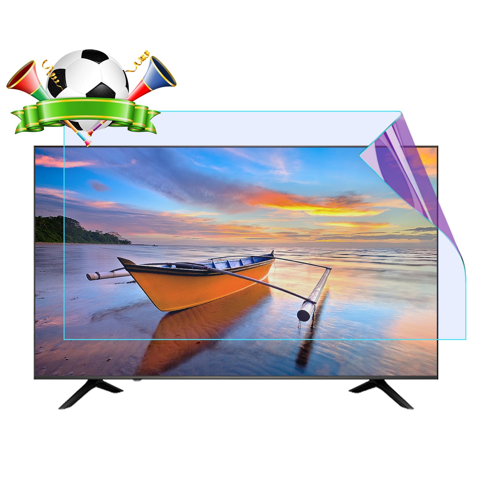 Protector De Pantalla Para Televisor con Filtro De Luz Azul, Filtro De Pantalla Mate Antirreflejos Que Bloquea Los Rayos UV Y La Luz Azul Protector De Pantalla Antiarañazos