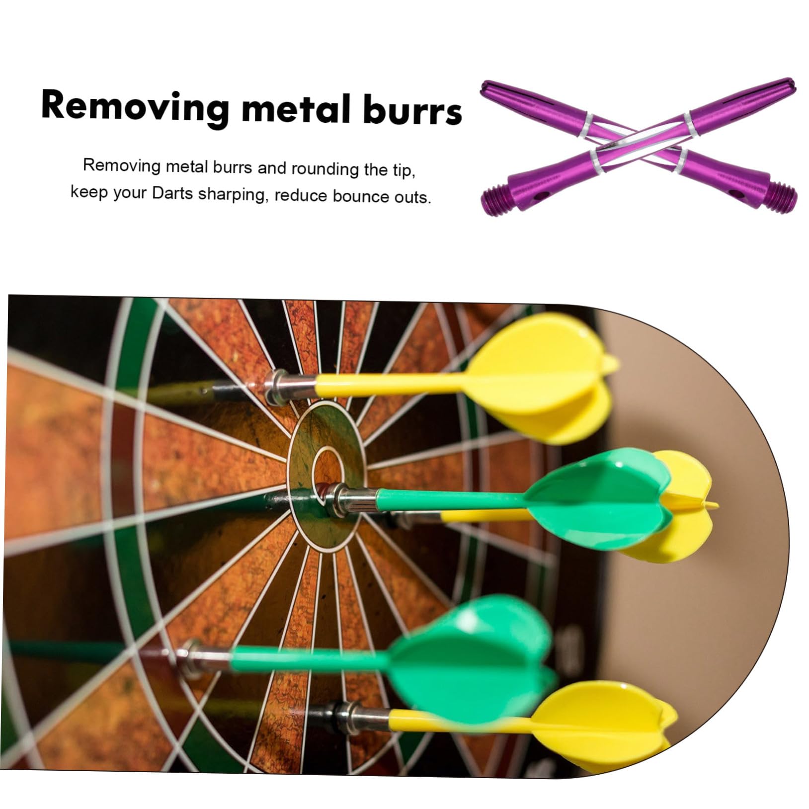 SUPVOX Unique Purple Shafts 6pc Metal Stems for Outdoor Games Professional Rods