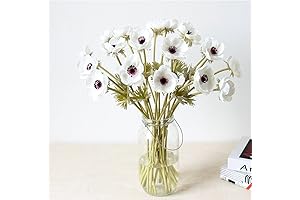 5 Pcs Artifical Real Touch PU Anemone Flower Bouquet Room Decor