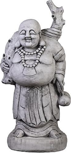 gartendekoparadies.de Buddha Statue, Steinfigur, H. 125 cm, 310 kg, Grau, frosts