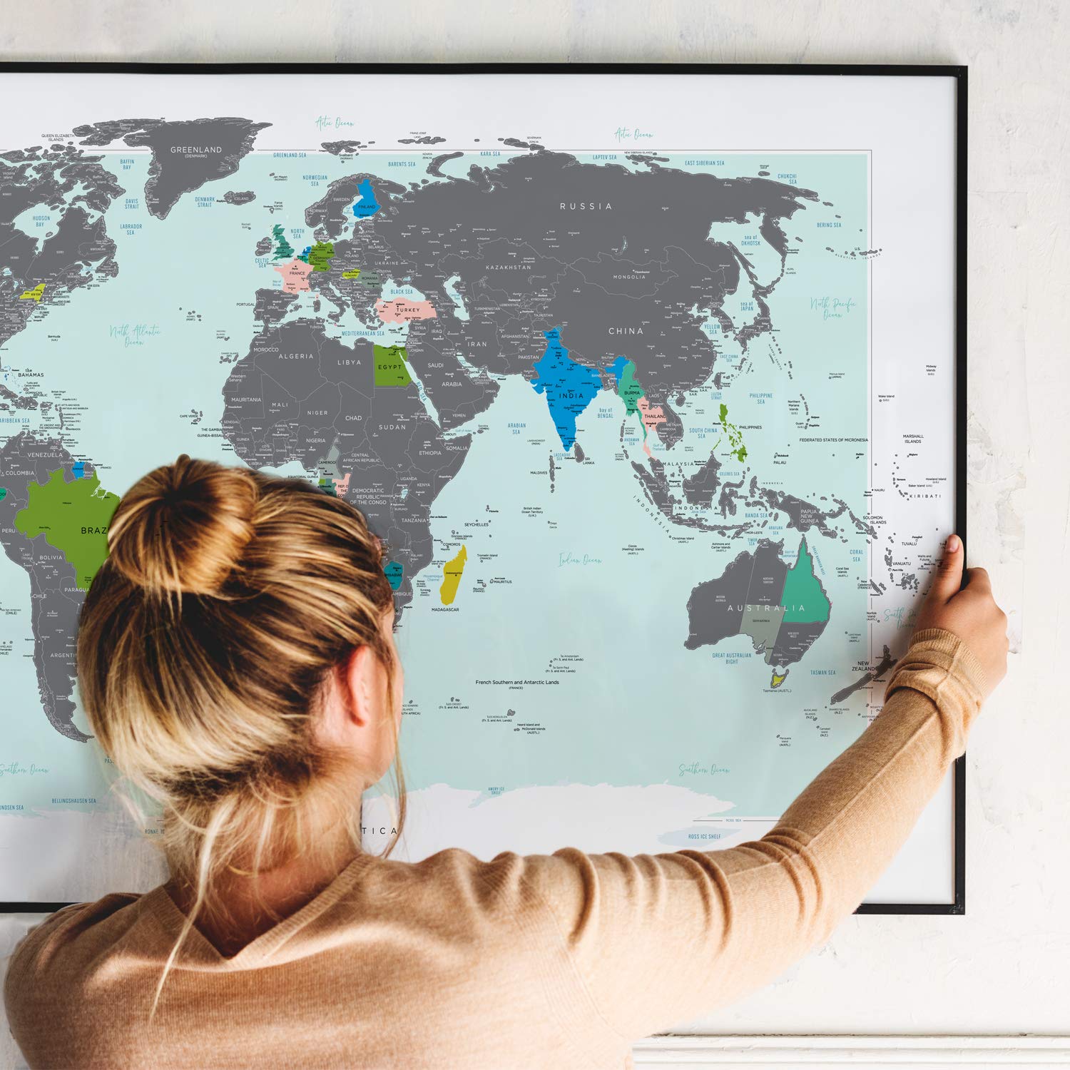 Buy World Map Poster | Largest World Map for Wall | 24x36 inch Map ...