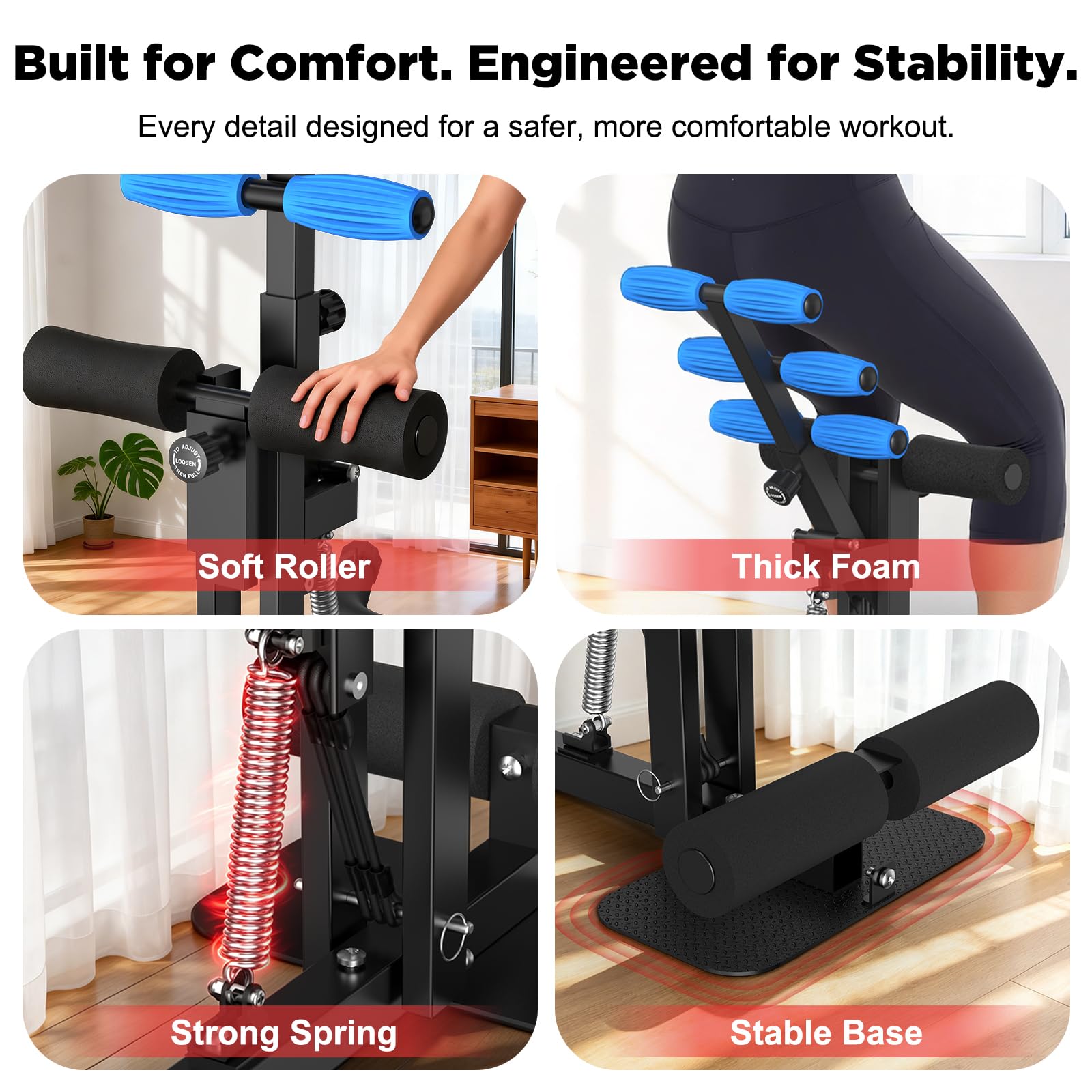RELIFE REBUILD YOUR LIFE Machine à Squat Appareil Musculation Fessier Appareils Jambes et Cuisses Abdominaux