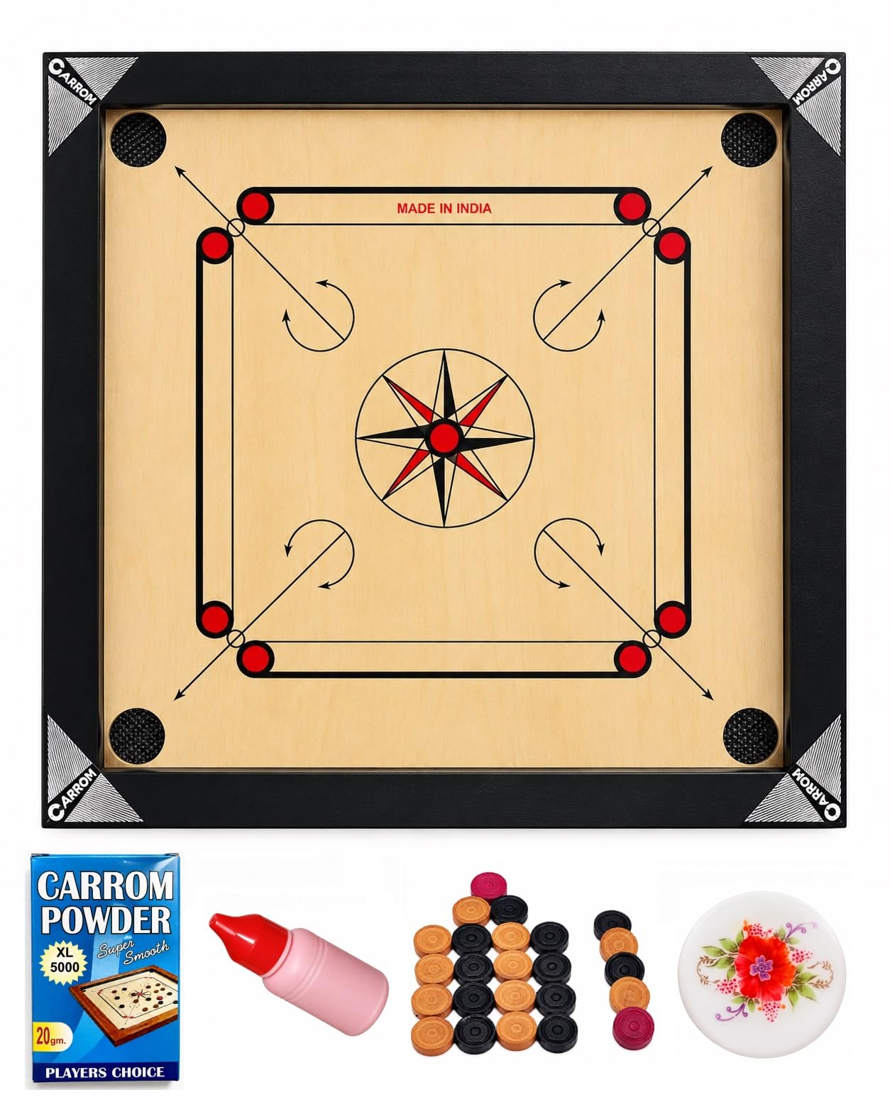 REDANT Gold Carrom Board - Family Game Night -1
