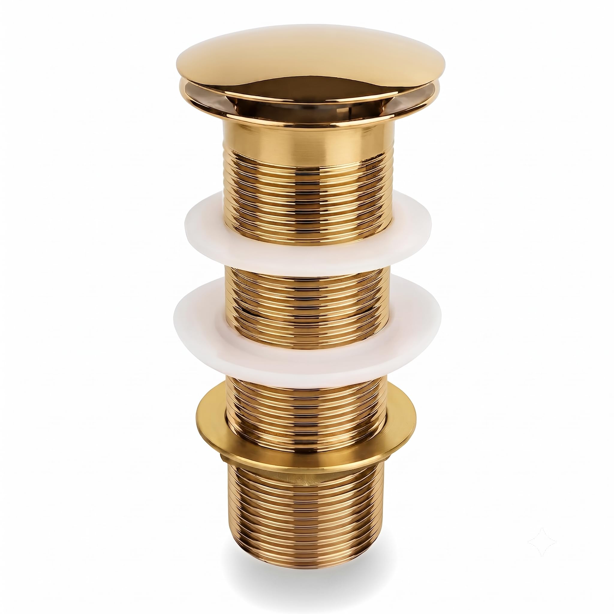 BASSINO Brass Pop-Up Waste Coupling - Golden Finish -1