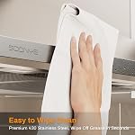 450 CFM 30 inch Range Hood, Stainless Steel Wall Mount Vent Hood, Convertible to Ductless/Ducted with LED Lights, 3 Speed Exhaust Fan