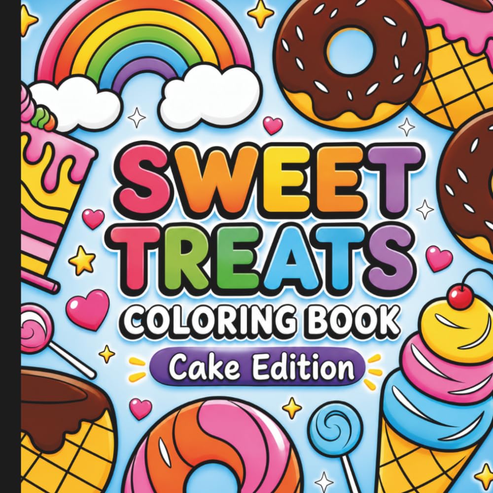 Color Me Sweet - Bold & Easy Coloring Book - Cake Edition: Large & Yummy Shapes for All Ages