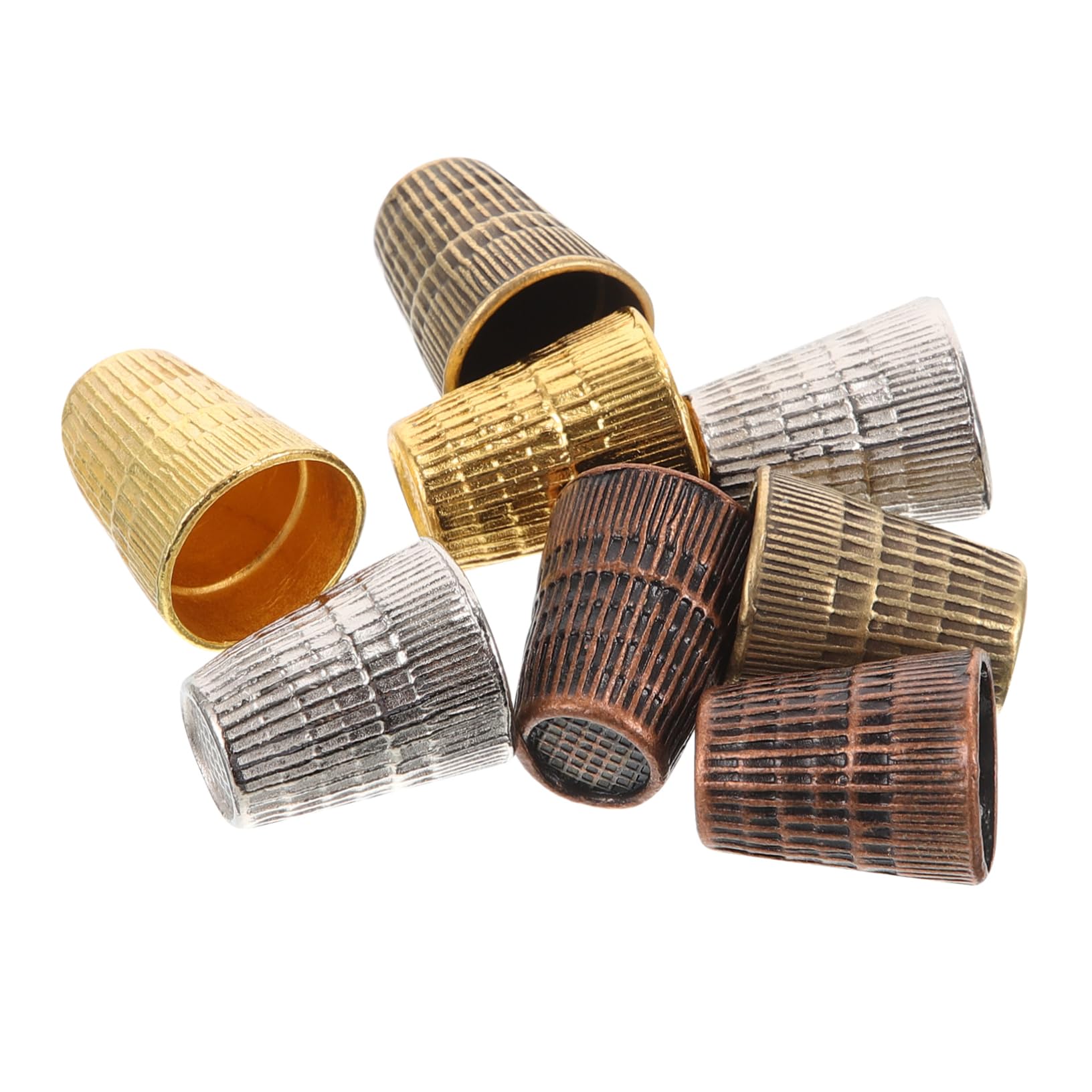 OSALADI 5 Series De Dedal De Coser Dedal Protector De Dedos Práctico Protector De Dedos De Puntada De Dedos Protector De Costura Profesional Metal 8 Piezas X 5