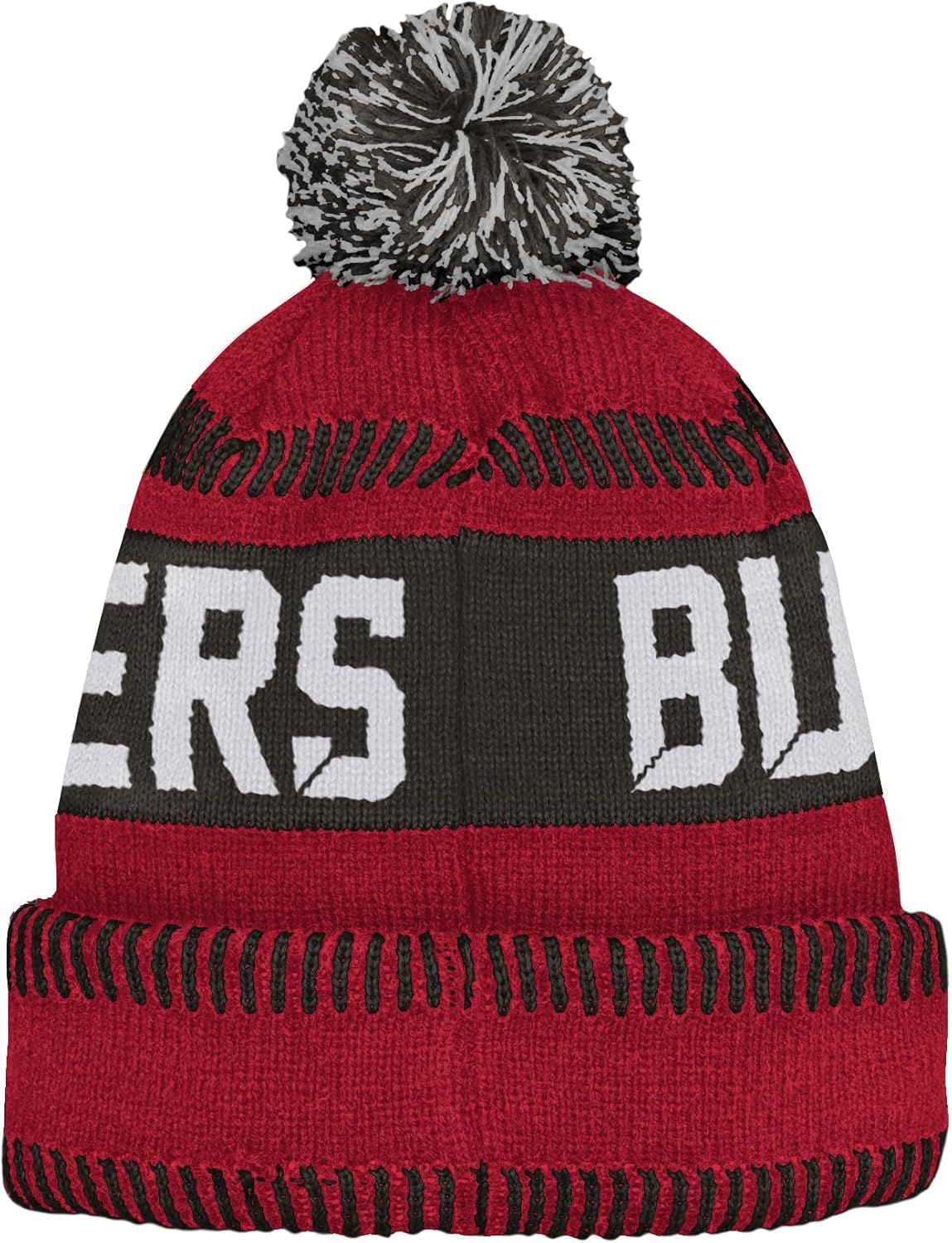 NFL Kids Youth 8-20 One Size Team Color Primary Logo Official Sports Tech Knit Cold Weather Football Pom Beanie Hat - Image 3