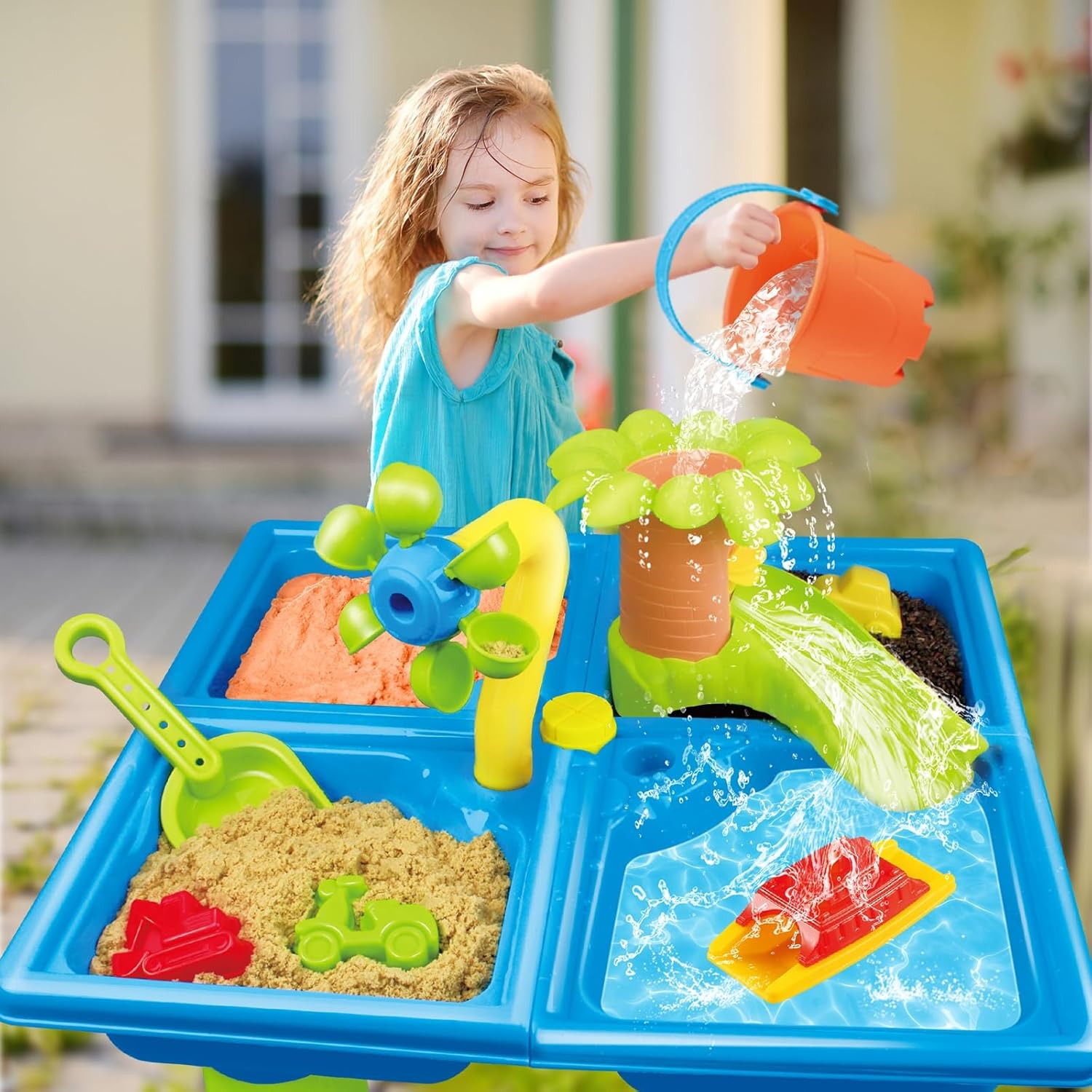 Kids Sand and Water Table – Sensory Activity Play Set