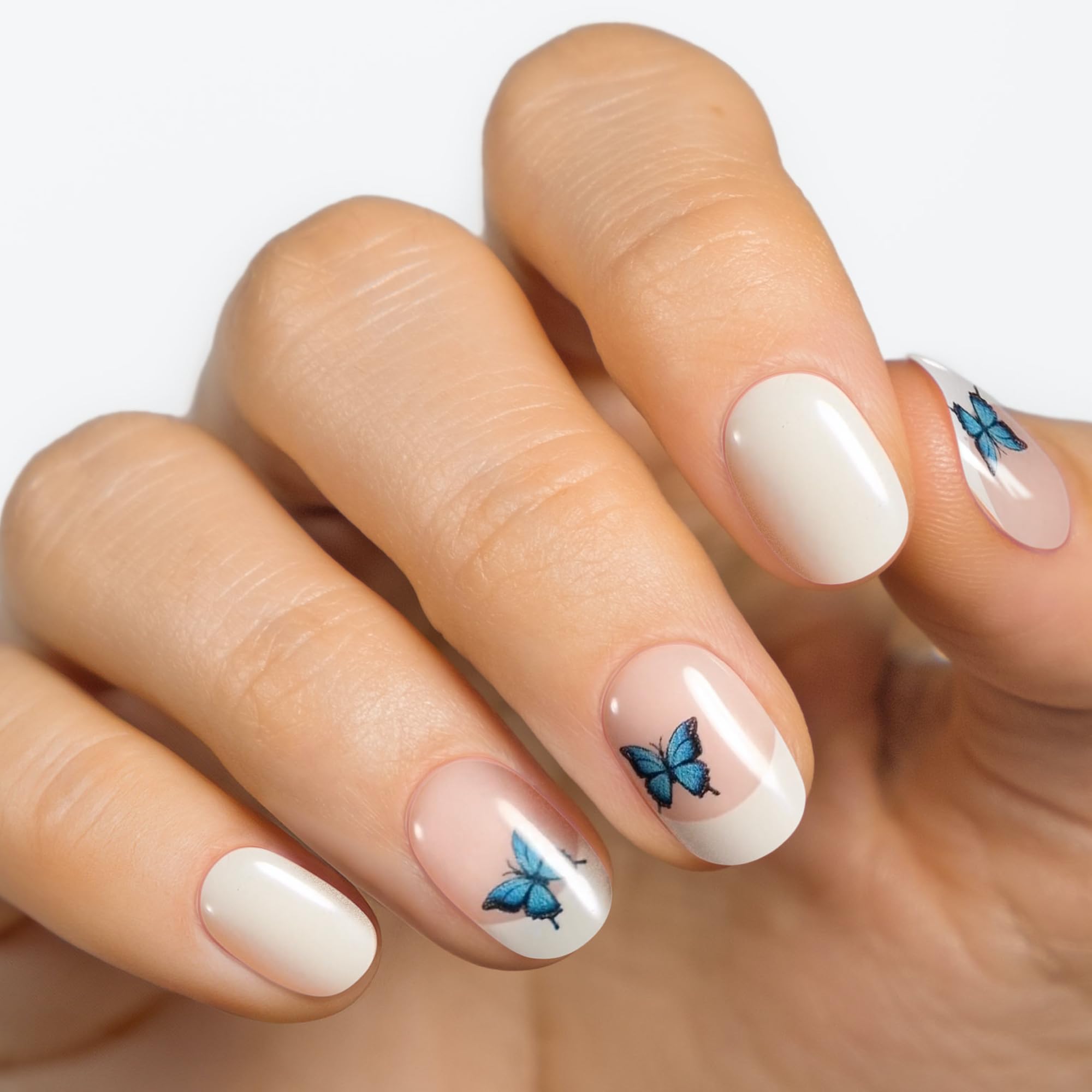 MOYOU LONDON Semi Cured Gel Nail Strips - 20 Pcs. Nail Wraps for Salon-Quality Manicure - Works with Any UV Nail Lamp - Easy to Apply, Trim, & Remove Gel Nail Stickers - Image 2