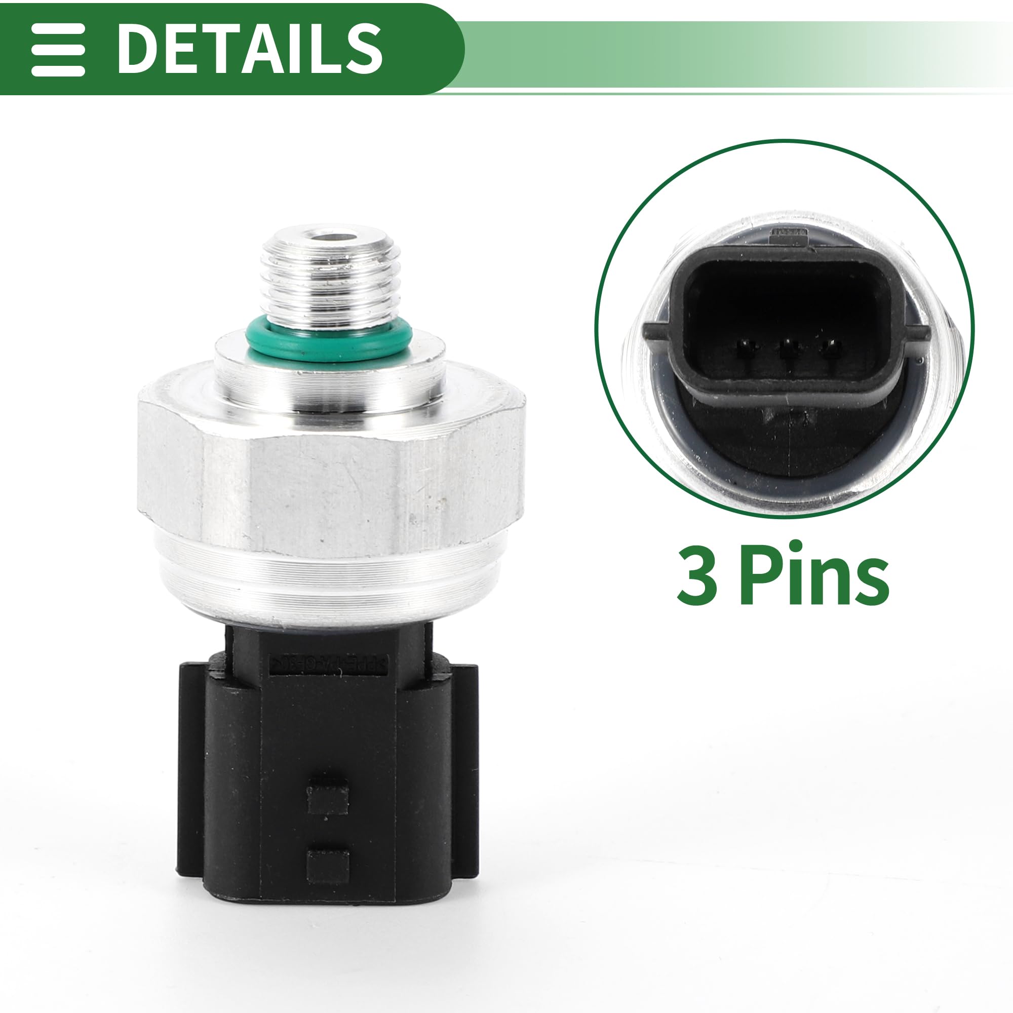 Motoforti Capteur De Pression Climatisation Pour Renault Scenic 10-12 1pc | Matériau: Plastique,Métal, Couleur: Noir, Tension: 12V, Température: -40~135℃, 3 Broches, OE: 921361722R/921366801R