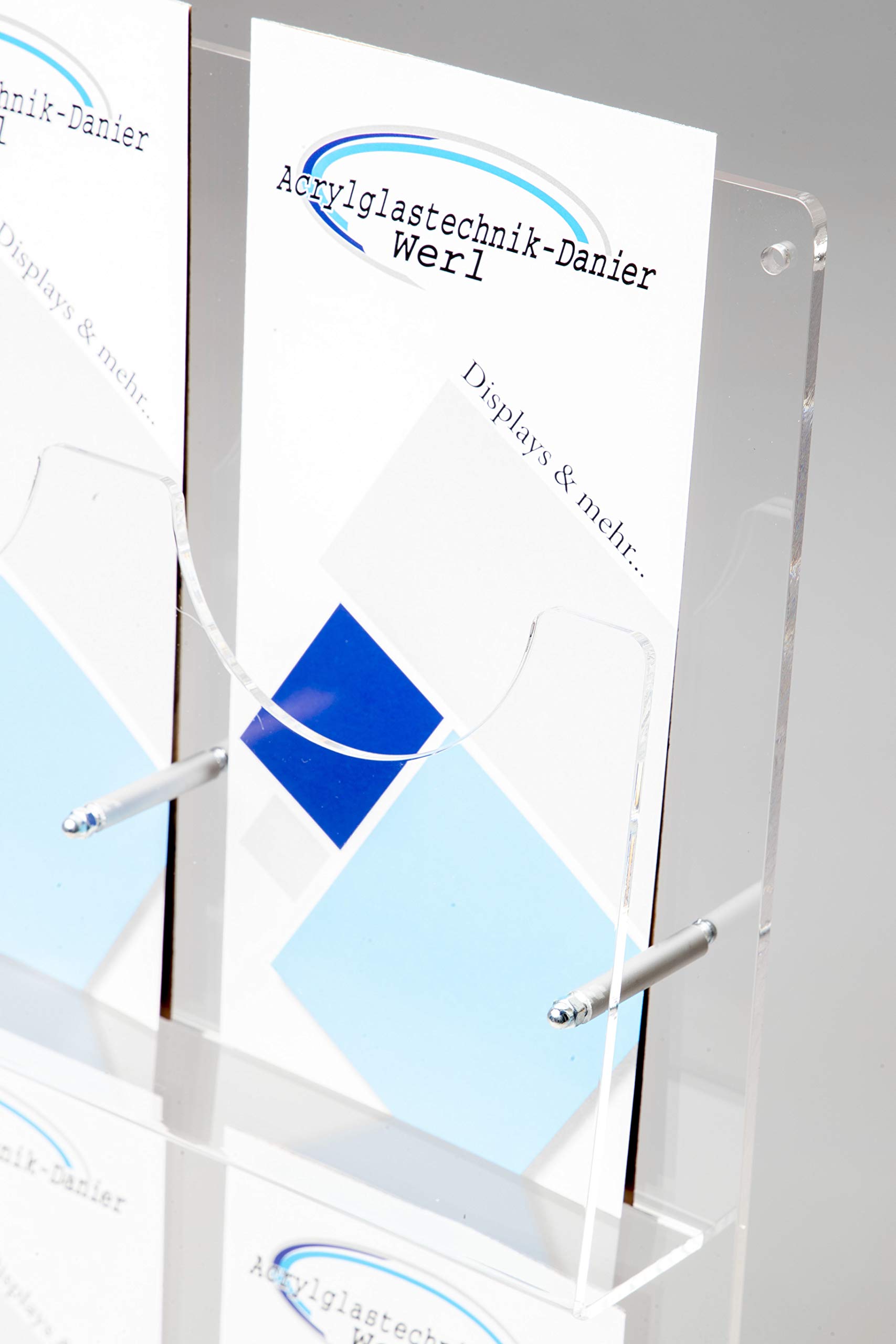 8-Fach Prospektwandhalter Prospekthalter Flyerhalter DIN LANG, DIN A6