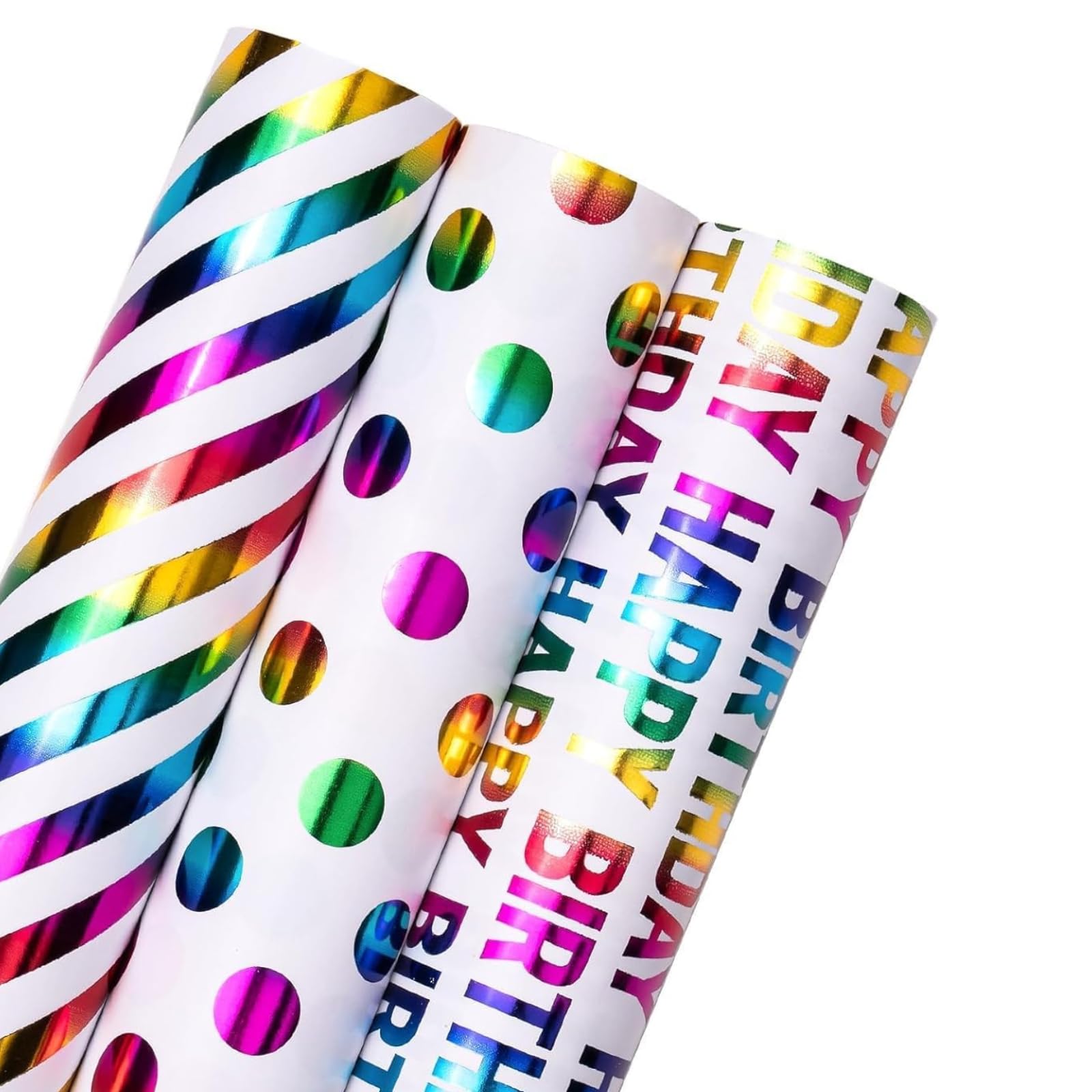 Gift Wrapping Paper Roll Set Included 3 Pack Gift Kraft Wrap Paper for Birthday Party Graduation Eid Boys Girls kids baby Men Women 43 cm X 3 m Per Sheet
