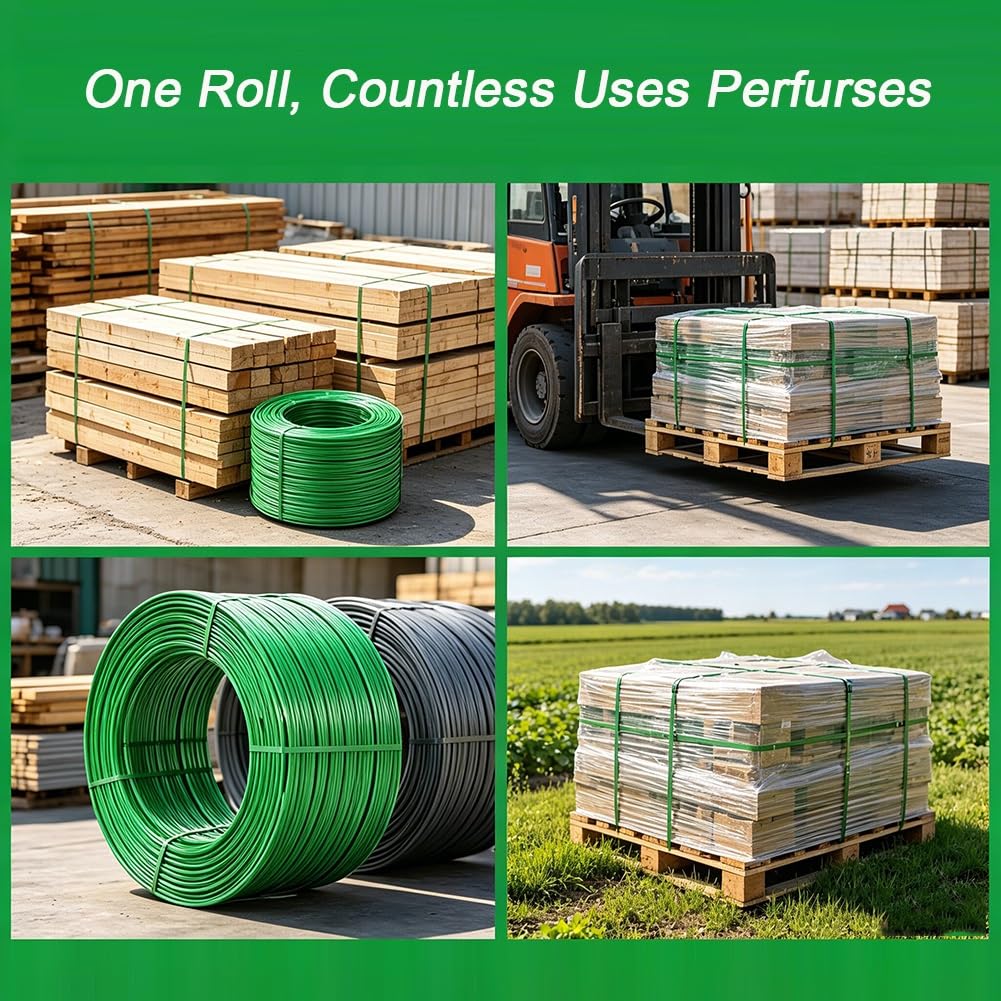 Kit di reggiatura in acciaio e plastica PET | Verde, 12/16 mm, trasporto in magazzino: reggia in PET, pinze, tenditore, 200 fibbie(16mm)