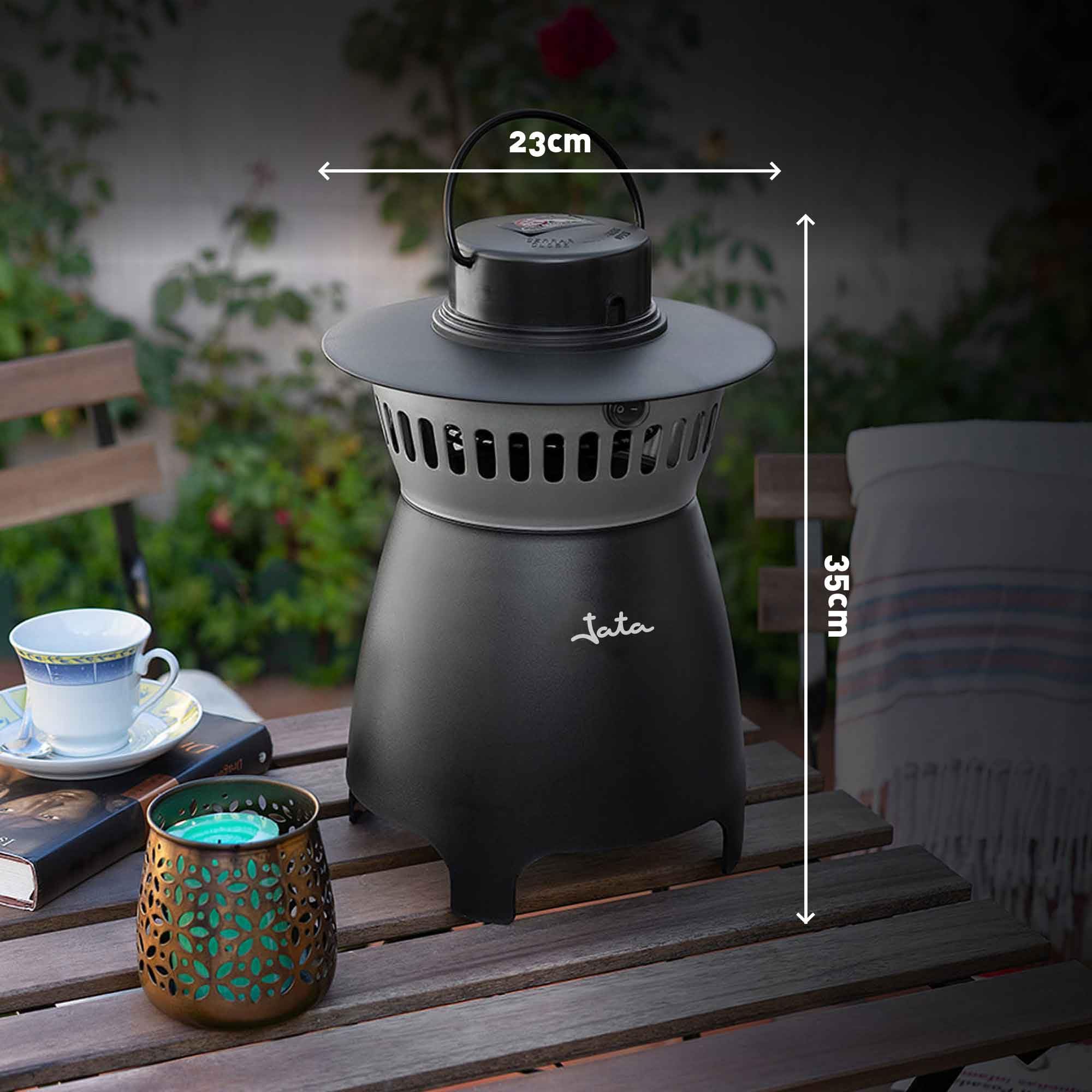 JATA MT8 - Antimosquitos Eléctrico Exterior, 1000 m², Imita al ser humano, Silencioso, Eficaz, Ecológico, Bajo Consumo