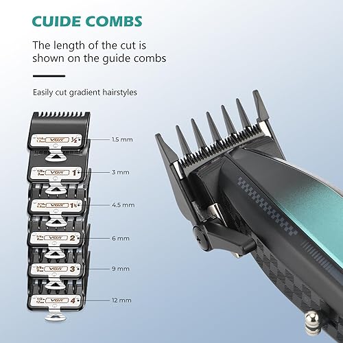 Miniatura 5 de VGR 270 cortapelos para hombres profesionales, de bajo ruido, inalámbrica, de alta velocidad, 9000 RPM, cuchilla de cerámica de decoloración fresca,