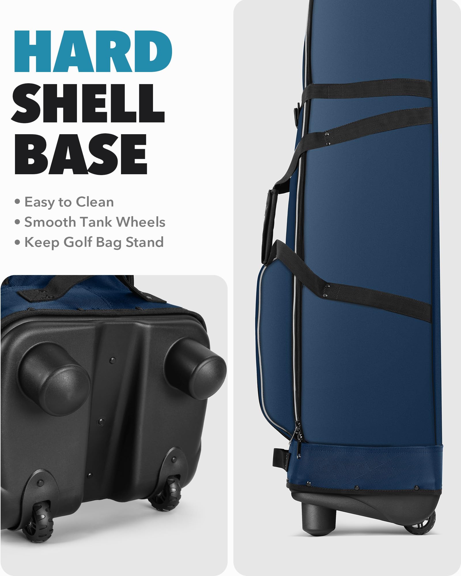 Findway Borsa Viaggio Golf con Cuscinetto Extra Rimovibile, 1680D Heavy Duty Oxford Soft-Sided Resistente All'usura e Impermeabile Custodia da Viaggio